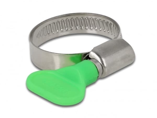 Delock Butterfly - Hose clamp - lämplig för 22 - 32 mm hose - grön (paket om 10)