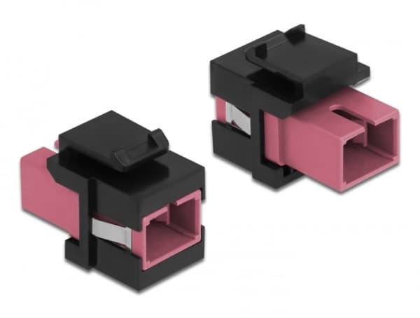 Delock - Kopplingsdon för nätverk - SC-läge (multi-mode) (hona) till SC-läge (multi-mode) (hona) - fiberoptisk - simplex - trapetsjack - svart, viole
