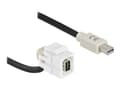 Miniatyrbild 2 av 3: Delock - Modulär insättning - 110° angled - 50 cm - mini-DisplayPort - vit