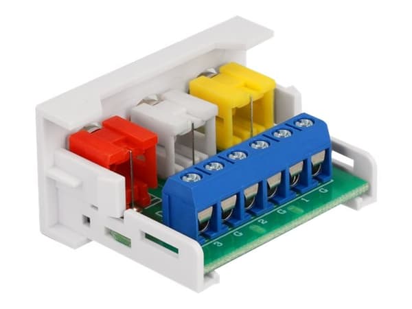 Delock - Easy 45 - snäppbar modul - RCA, RCA, RCA - 1 modul - vit, RAL 9003