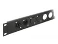 Pikkukuva 3 / 4: Delock Keystone Mounting 1 Port for D-type metal - Asennusteline modulaariselle pistokkeelle - musta - 1 portti