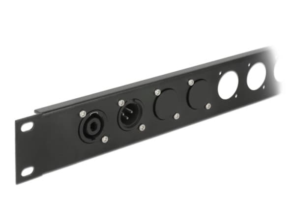 Delock Keystone Mounting 1 Port for D-type metal - Asennusteline modulaariselle pistokkeelle - musta - 1 portti