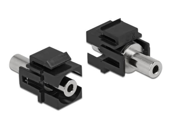 Delock - Snäppbar modul - 3.5 mm mini-phone - svart