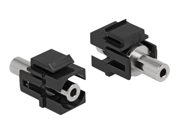 Delock - Snäppbar modul - 3.5 mm mini-phone - svart