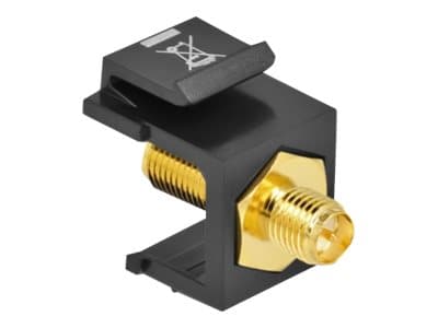 Delock Keystone-moduuli - Modulaarinen insertti (liitin) - RP-SMA - musta