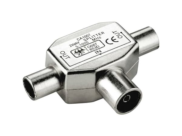 Value 11.99.4476, Coaxial in, 2 x Coaxial out, Hankjønn, Hunkjønn, 75 O