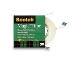 Scotch Magic Tape 810, 66 m, Fiber, Papir, CE, 19 mm