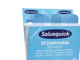 Plåster salvequick 35 blå detekterbar låda med 6 uppsättningar