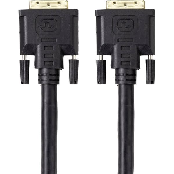 Renkforce DVI Anslutningskabel DVI-D 24+1-polig Kontakt, DVI-D 24+1-polig Kontakt 5.00 m Svart RF-4695146 dubbelt skärm