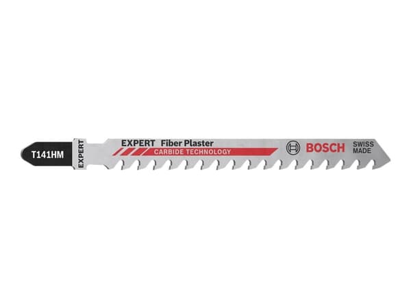 Bosch Expert Fiber Plaster T141 HM - Stikksagblad - for plast forsterket med glassfiber, gipsplate, fiber cement boards, drywall boards - 3 deler - T