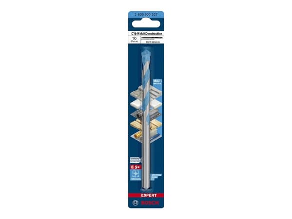 Bosch Expert CYL-9 MultiConstruction - Bor - for betong, plast, stål, bløtt tre, soft tile, multimaterial - 10 mm - cylindrical - lengde: 150 mm