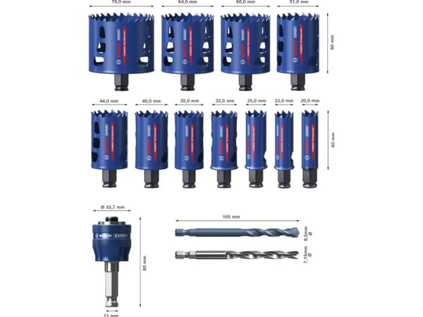 Bosch HULSAVSÆT POWERCHANGE 20-76MM 13 STK