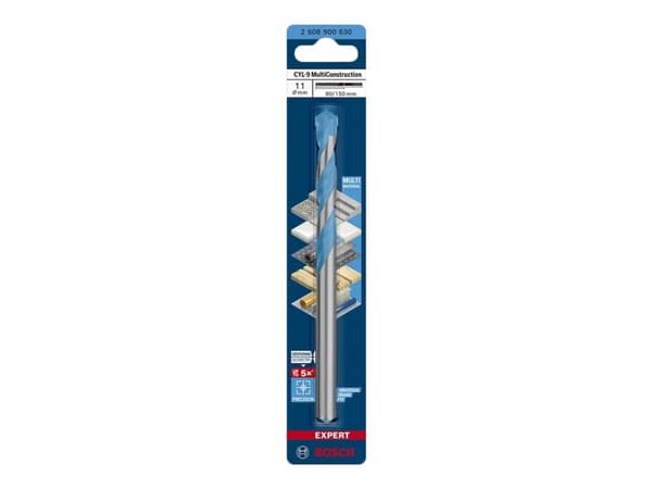 Bosch Expert CYL-9 MultiConstruction - Borr - för betong, plast, stål, mjuka träslag, soft tile, multimaterial - 11 mm - cylindrical - längd: 150 mm