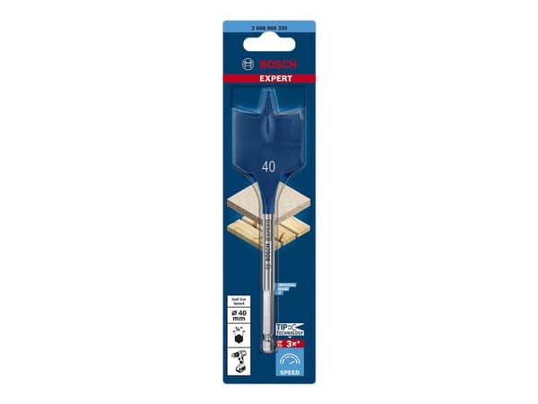 Bosch Expert SelfCut Speed - Fresekutter - for bløtt tre, løvtre - spadedel - flat - 40 mm - heksagonal - lengde: 152 mm
