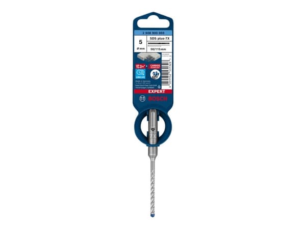 Bosch Expert SDS-plus-7X - Bor - for forsterket betong, granitt, herdet betong, gneiss, armed concrete - hammerbit - 5 mm - SDS-plus - lengde: 115 mm