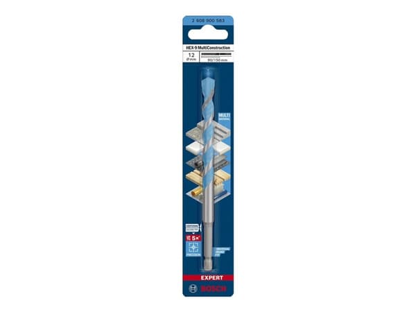 Bosch Expert HEX-9 MultiConstruction - Bor - for betong, plast, stål, bløtt tre, soft tile, multimaterial - 12 mm - lengde: 150 mm