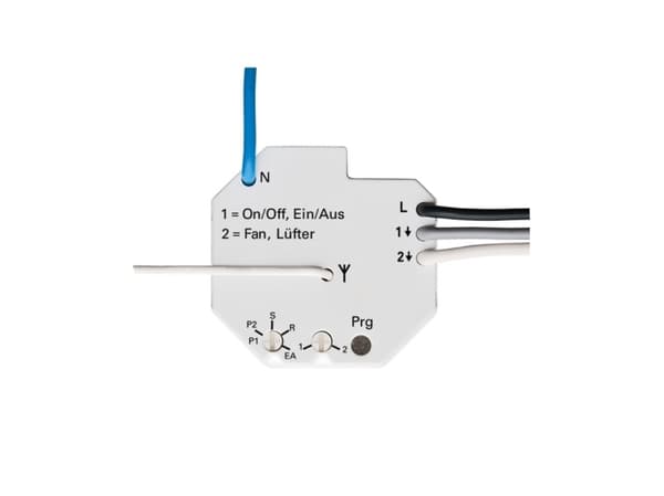Busch-Jaeger 2CKA006700A0028, Vekslingsaktuator, 2 kanaler, 868 MHz, 100 m, IP20, Hvit