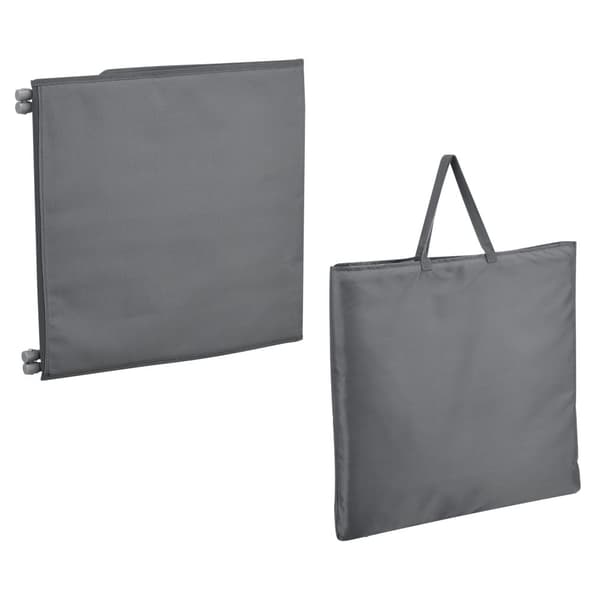 [en.casa] Strandmadrass Donostia set om 2-med kudde-hopfällbar-143x48cm-pulverlackerat stål-600D Oxford-tyg-mörkgrå
