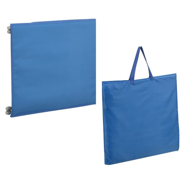 [en.casa] Strandmadrass Donostia set om 2-med kudde-hopfällbar-143x48cm-pulverlackerat stål-600D Oxford-tyg-blå