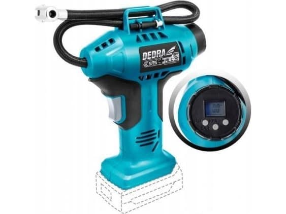 Dedra bilkompressor Pistolkompressor 11bar 18V LCD