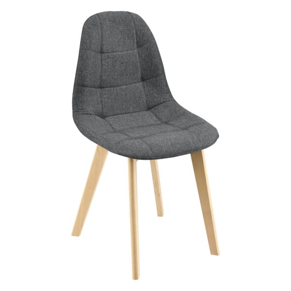 [en.casa] Stol Kopparberg set om 4-matstol-86x53x47cm-polyester-bok-vadderad-mörkgrå