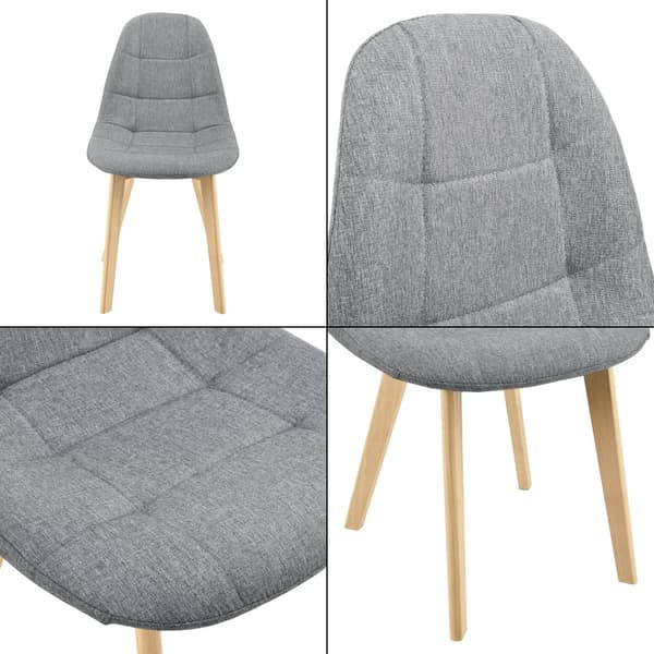 [en.casa] Stol Kopparberg set om 6-matstol-86x53x47cm-polyester-bok-vadderad-ljusgrå