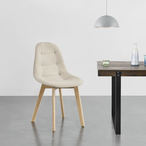 [en.casa] Stol Kopparberg set om 6-matstol-86x53x47cm-polyester-bok-vadderad-beige