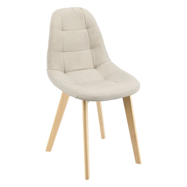 [en.casa] Stol Kopparberg set om 6-matstol-86x53x47cm-polyester-bok-vadderad-beige