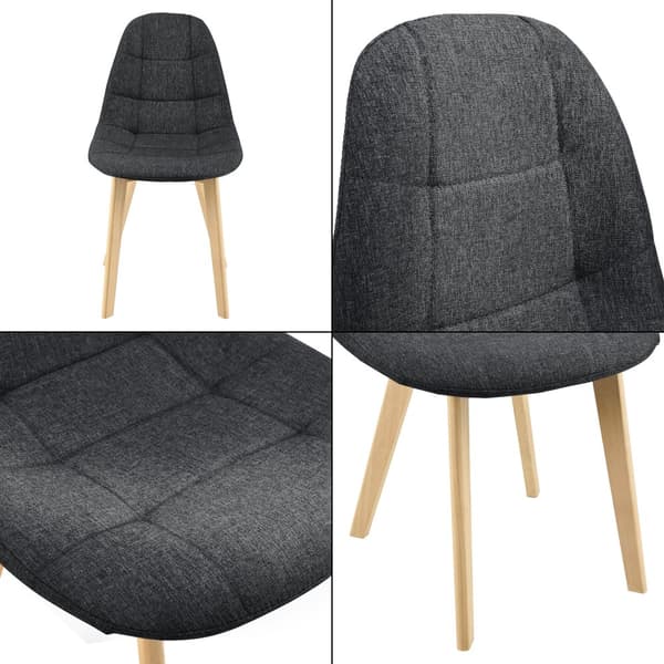 [en.casa] Stol Kopparberg set om 6-matstol-86x53x47cm-polyester-bok-vadderad-svart