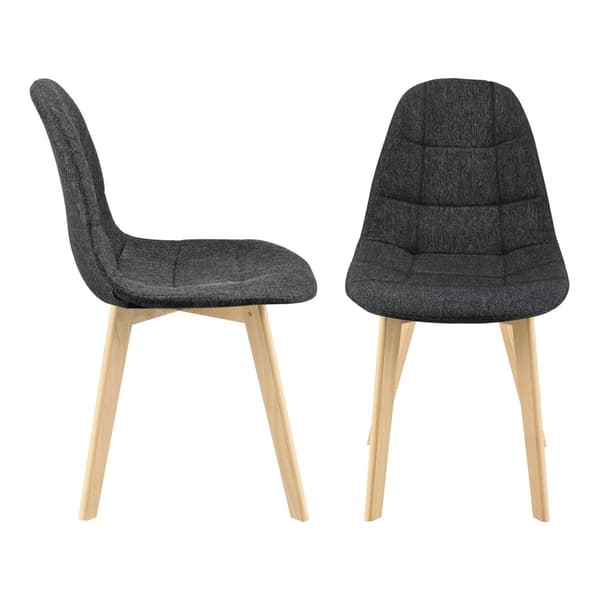 [en.casa] Stol Kopparberg set om 6-matstol-86x53x47cm-polyester-bok-vadderad-svart