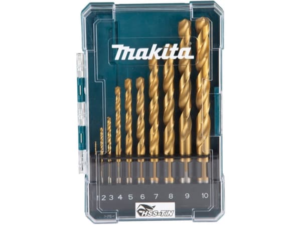 Makita - Borrsats - för metall - spiralborr - 10 delar - 1-10 mm - cylindrical - för Makita DDF487, DDF487RFE3