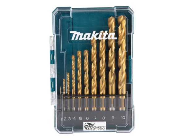 Makita - Borrsats - för metall - spiralborr - 10 delar - 1-10 mm - cylindrical - för Makita DDF487, DDF487RFE3