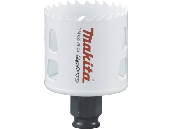 Makita E-03822, Single, Borr, Stål, Gjuten aluminium, Plast, Trä, Rostfritt stål, Vit, Bimetall, 4,4 cm