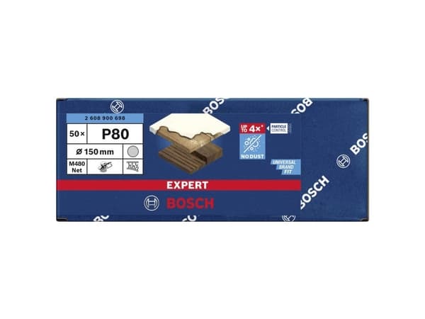 Bosch SLIBEBLAD EXC 150MM NET K80 50STK EXP