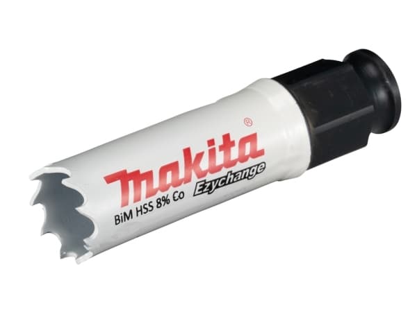 Makita E-03654, Single, Borr, Stål, Gjuten aluminium, Plast, Trä, Rostfritt stål, Vit, Bimetall, 4,4 cm