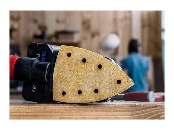 Bosch Expert C470 - Slipeark - for løvtre, maling på tre - 10 deler - delta - grovkorn: P40 - 100 mm x 150 mm