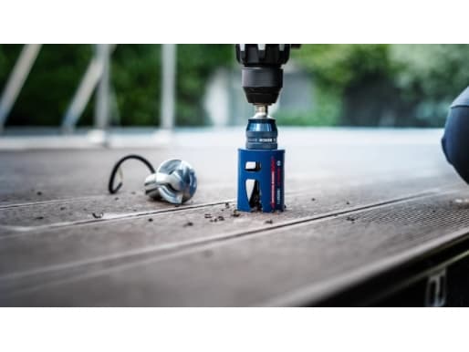Bosch 2 608 900 487, Single/enkelt, Drill, Murstein, Plast, Mykt tre, Flis, Blå, 6 cm, 15,2 cm