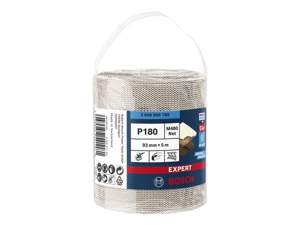Bosch Expert M480 - Sliperull - for bløtt tre, løvtre, finertre, maling på tre - grovkorn: 180 - 93 mm x 5 m