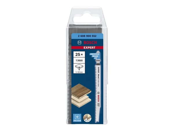 Bosch EXPERT ‘WOOD 2-SIDE CLEAN’ T 308 B Figursågblad Stål med hög kolhalt (HCS) 25 styck