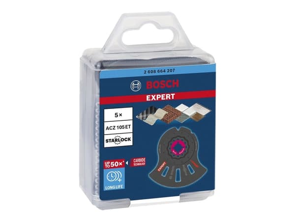 Bosch Expert ACZ 105 ET - Segmentsagblad - 5 deler - 105 mm - lengde: 80 mm - bredde: 80 mm