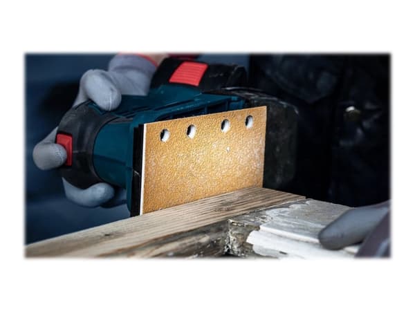 Bosch Expert C470 - Sandpapper - för lövträ, målarfärg på trä - 10 delar - rektangulär - grus: P120 - 133 mm x 80 mm