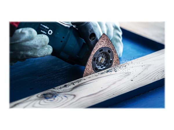 Bosch Expert AVZ 90 RT4 - Sanding plate - for tre, løvtre, maling, morter, carpet adhesive - bredde: 90 mm - delta - grovkorn: 40
