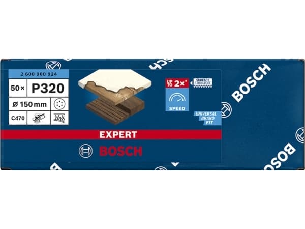 Bosch SLIBEBLAD EXC 150MM K320 6H 50 st