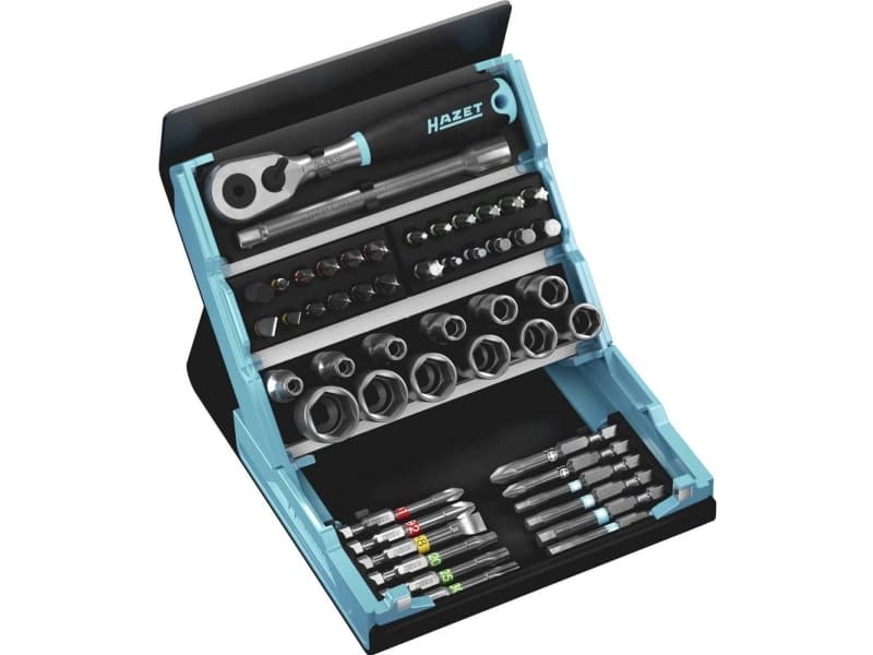 Hazet SmartCase 2200SC-2 Bitsats 50 stycken Unbrako, Nyckelhål, Phillips nyckelhål, Pozidriv nyckelhål, Utvändig dubbel hexagon, T-profil