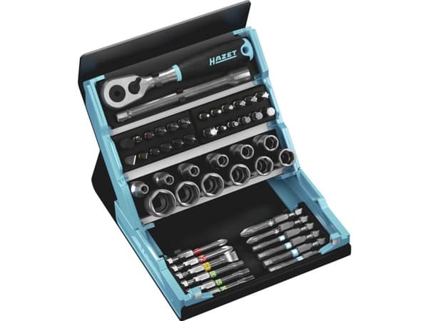 Hazet SmartCase 2200SC-2 Bitsats 50 stycken Unbrako, Nyckelhål, Phillips nyckelhål, Pozidriv nyckelhål, Utvändig dubbel hexagon, T-profil