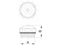 Miniatyrbilde 2 av 2: Hydroland STØTTE 1/2" FOR STÅLVARME, HVIT MED O-RING //G.KB-1/2-STAL-BI