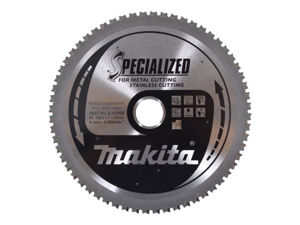 Makita Specialized - Sirkelformet sagblad - for metall, rustfritt stål, stål - 150 mm - 60 tenner - for LXT DCS553Z, DCS553ZJ