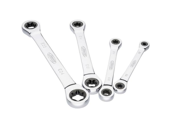 Vigor VIGOR V6611/4 Dubbel skiftnyckelsats 4 delar