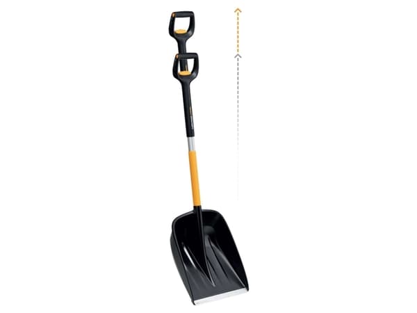 Fiskars 1057188, Snøskuffe, Metall, Sort, Oransje, Regulerbar, Ergonomisk, Finland, 36,2 cm