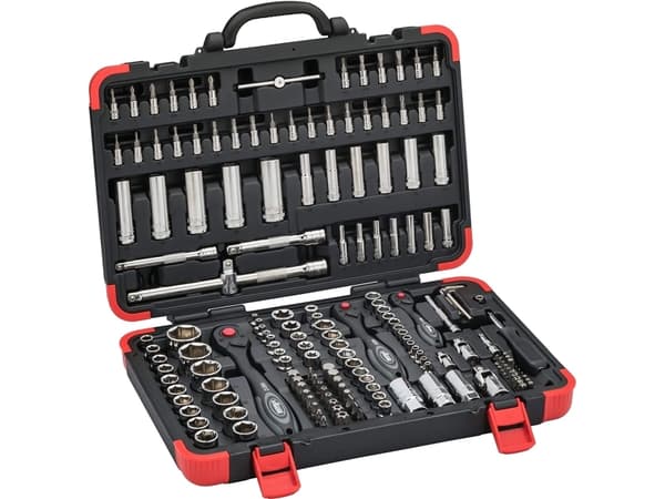Vigor VIGOR Top skiftnyckelsats 1/4 (6,3 mm), 5/16 - (8 mm) 172 delar V2461N